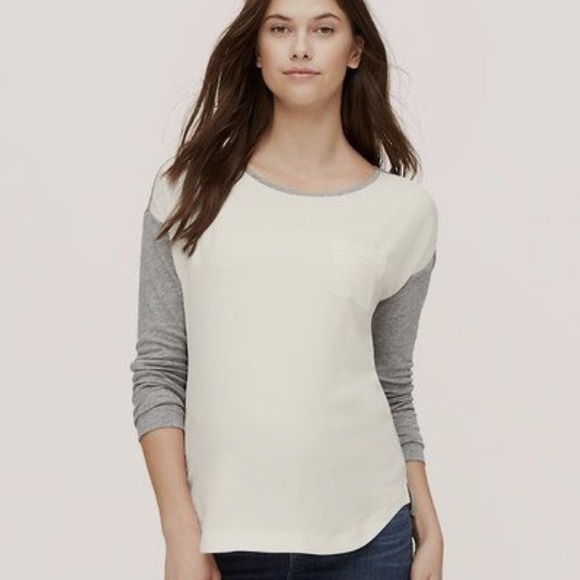 LOFT Tops - CLEARANCE LOFT sheer front long sleeve blouse